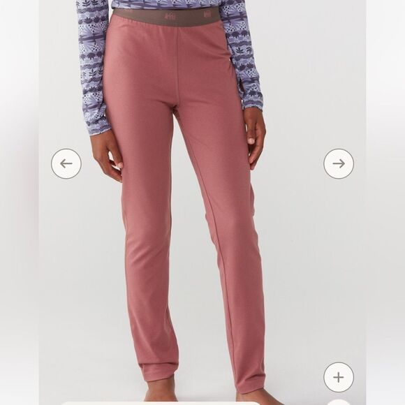 REI Co-op Midweight Base Layer Bottoms - Kids Mauve‎ Shadow XXS (4-5) Nwt - Picture 2 of 7